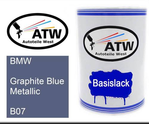 BMW, Graphite Blue Metallic, B07: 500ml Lackdose, von ATW Autoteile West.